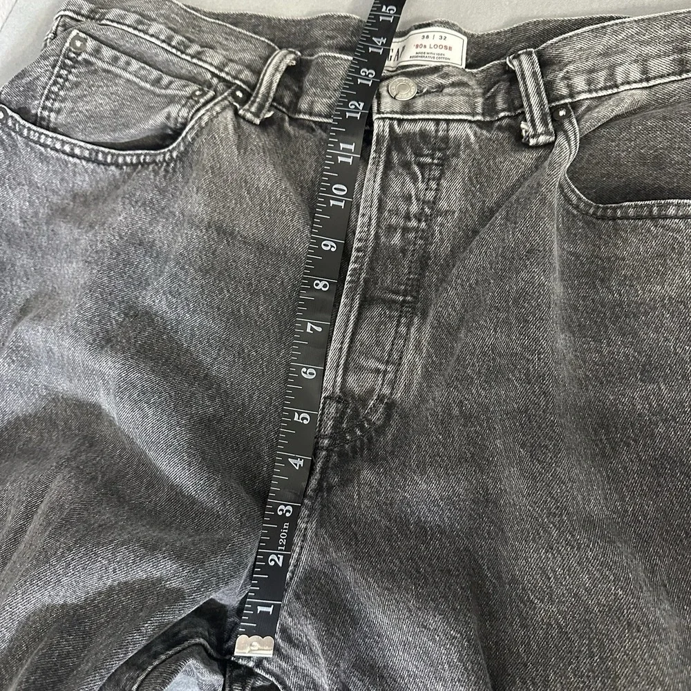 Gap 90s Loose Denim Jeans Faded Black Button Fly Grunge Skater Men's 38x32